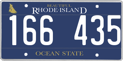 RI license plate 166435