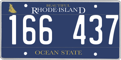 RI license plate 166437