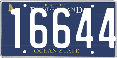 RI license plate 16644