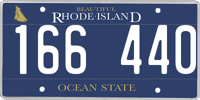 RI license plate 166440
