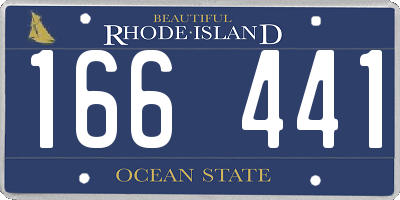 RI license plate 166441