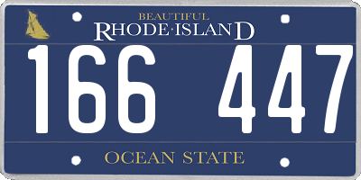 RI license plate 166447