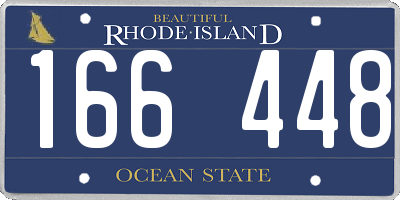 RI license plate 166448