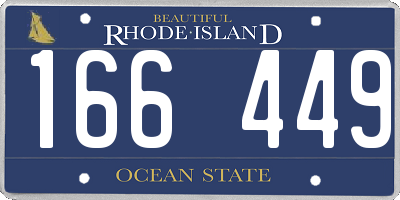 RI license plate 166449