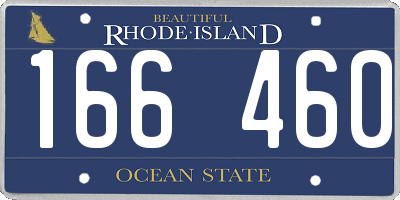 RI license plate 166460