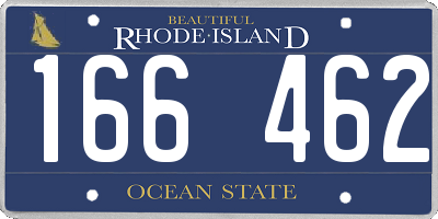 RI license plate 166462