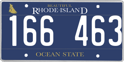 RI license plate 166463