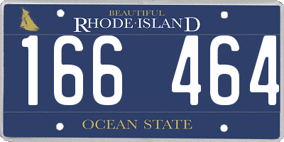 RI license plate 166464