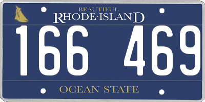 RI license plate 166469