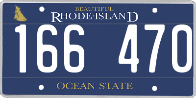 RI license plate 166470