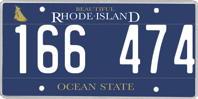 RI license plate 166474