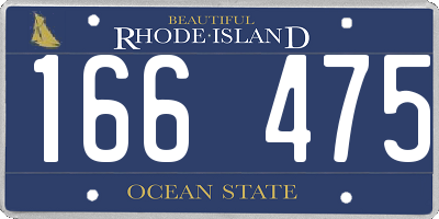 RI license plate 166475