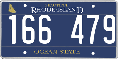 RI license plate 166479