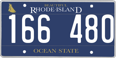 RI license plate 166480