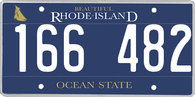 RI license plate 166482