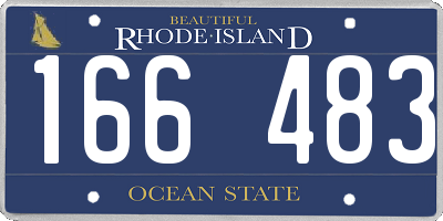 RI license plate 166483
