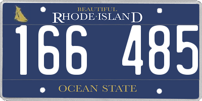 RI license plate 166485