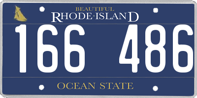 RI license plate 166486