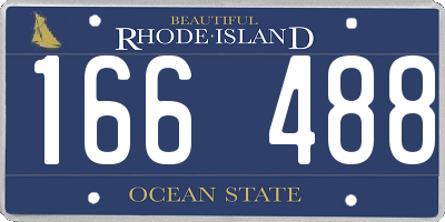 RI license plate 166488