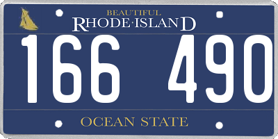 RI license plate 166490