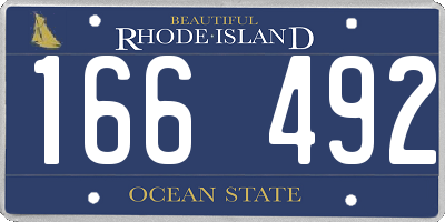 RI license plate 166492
