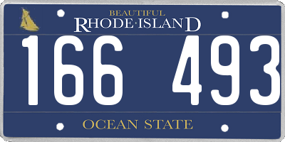 RI license plate 166493