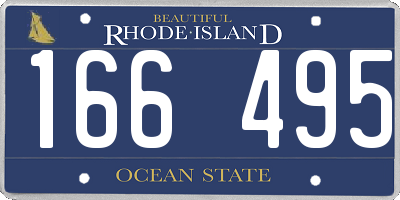 RI license plate 166495