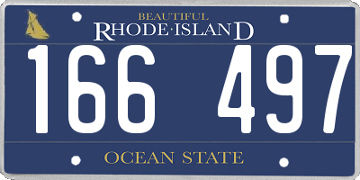 RI license plate 166497