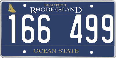 RI license plate 166499