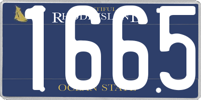 RI license plate 1665
