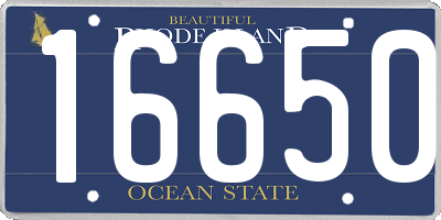 RI license plate 16650