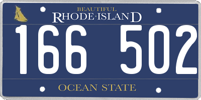 RI license plate 166502