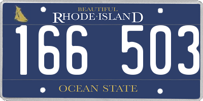RI license plate 166503