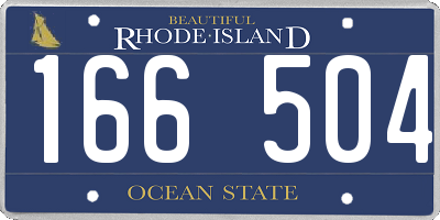 RI license plate 166504