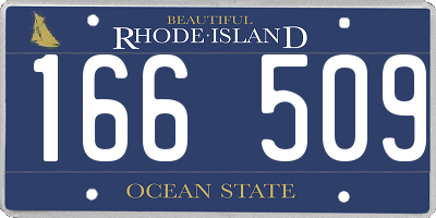 RI license plate 166509