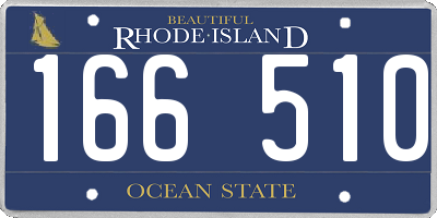 RI license plate 166510