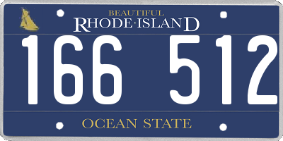 RI license plate 166512