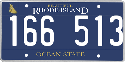 RI license plate 166513