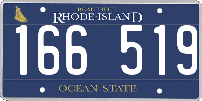RI license plate 166519