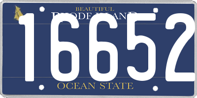 RI license plate 16652