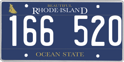 RI license plate 166520