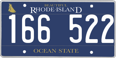 RI license plate 166522