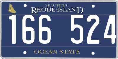 RI license plate 166524