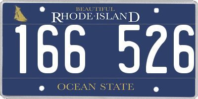 RI license plate 166526