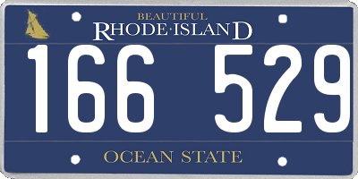 RI license plate 166529