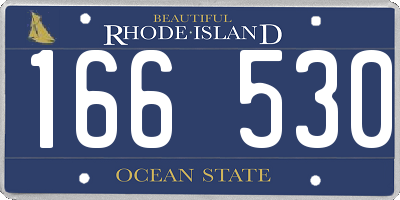 RI license plate 166530