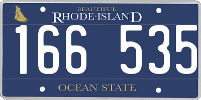 RI license plate 166535