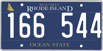 RI license plate 166544