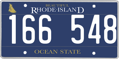 RI license plate 166548