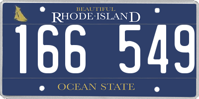 RI license plate 166549